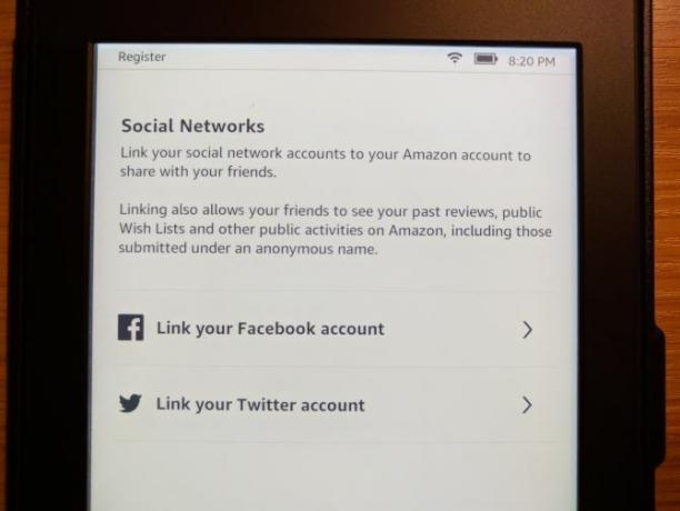 Kako nastaviti in uporabljati svoj Kindle Paperwhite 06 Paperwhite Connect Social Networks