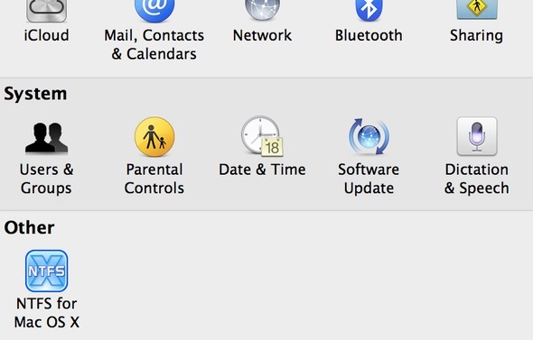 Paragon NTFS Za Mac OS X Pregled sistemskih nastavitev xn
