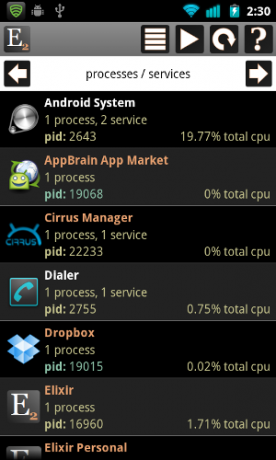 sistemske informacije android