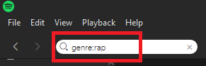 Spotify Iskalni žanr
