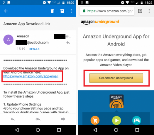 Kako namestiti Amazon Appstore na Android amazon appstore prenos elektronske pošte 571x500