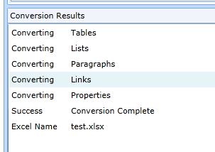 Pretvorite Word v Excel: Pretvorite svoj Wordov dokument v Excel datoteko converword3