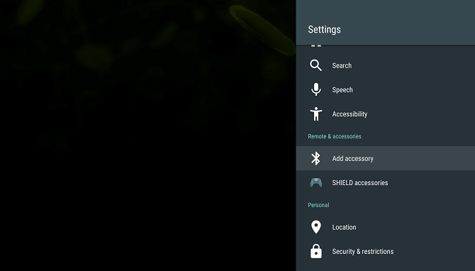 android tv settings accessory