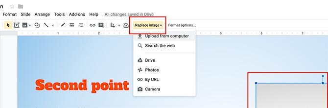 Kako ustvariti predstavitev Google Diapozitivi zamenjajo sliko