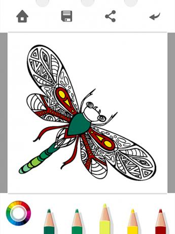 Aplikacije za iPad Coloring Book za odrasle, da vam pomagajo sprostiti in odviti colorfly2