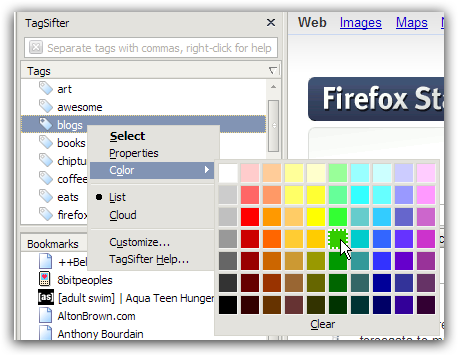 Zmagovalci 'Extend Firefox' - Best Firefox Addons tagsifter