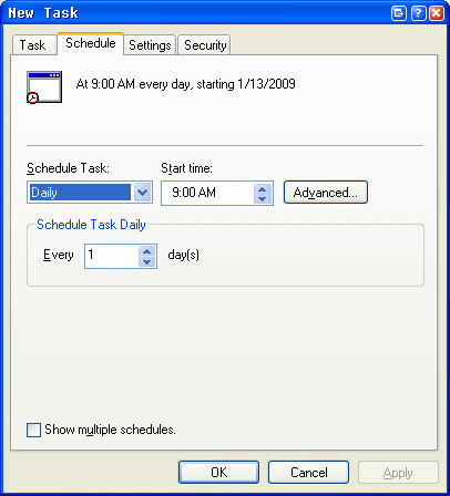 Brezplačna prenosna alternativa Windows Task Scheduler freebyte5