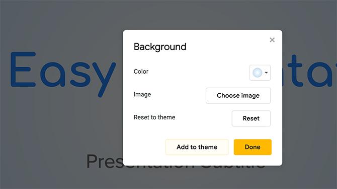 Kako ustvariti predstavitev Google Diapozitivi Dodajte ozadje teme