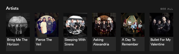 Screamo žanr na Spotifyju