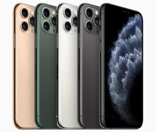 iPhone 11 Pro v štirih razpoložljivih barvah