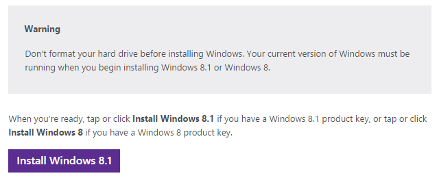 Namestitvene datoteke sistema Windows 8.1