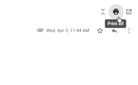Kliknite na Gmail Print All