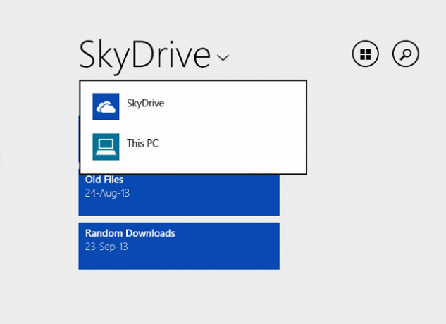 SkyDrive-uporabniški vmesnik