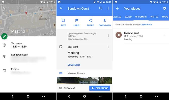 integracija google map android koledar gmail