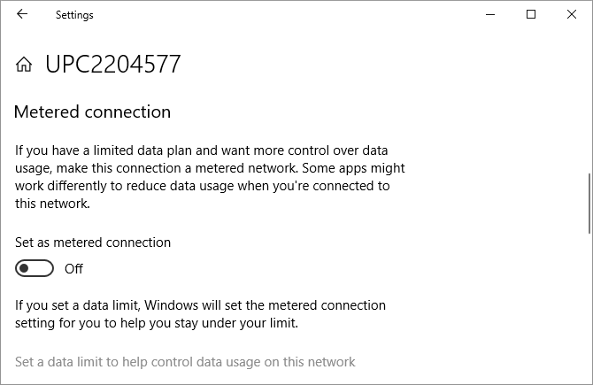 Kako nastaviti odmerjeno povezavo Wi-Fi ali Ethernet v operacijskem sistemu Windows 10 Home.