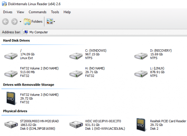 delite podatke med Linuxom in Windows