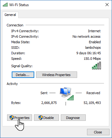 Kako izklopiti Wi-Fi pri povezovanju etherneta v sistemu Windows 10 WiFi 1