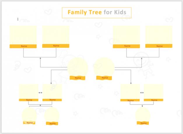 Photo-TemplateNet predloga družinskega drevesa