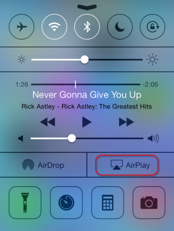 AirPlay nadzorni center