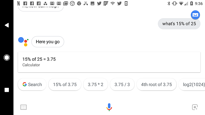 Kalkulator nasvetov za Google Assistant
