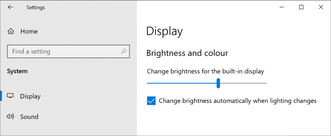 Prilagodite svetlost v nastavitvah sistema Windows 10