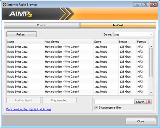 AIMP3: Odlična glasbena knjižnica in predvajalnik - lahek in brezplačen! [Windows] usmerite internetni radio