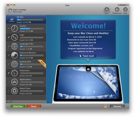 Očistite svoj Mac in mu dajte novo življenje s sistemom CleanMyMac [Giveaway] Scan