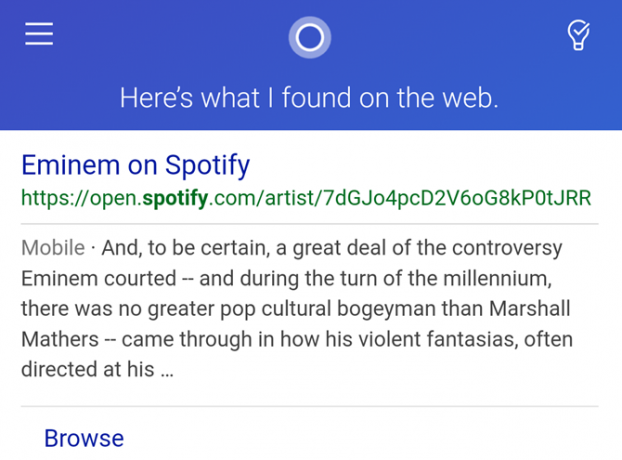 Brezplačno Cortana Play Music App