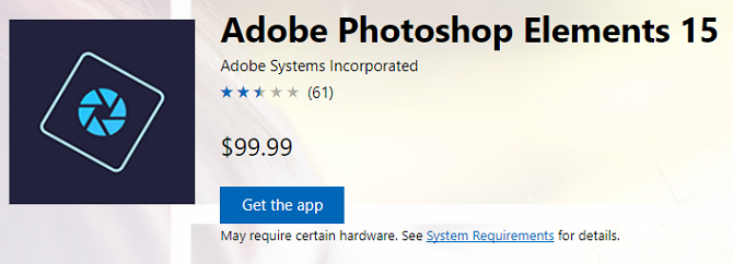 Adobe Photoshop elementi elementi aplikacij za shranjevanje v Windows