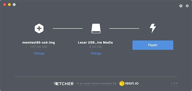 Ustvari zagonski USB z Etcherjem