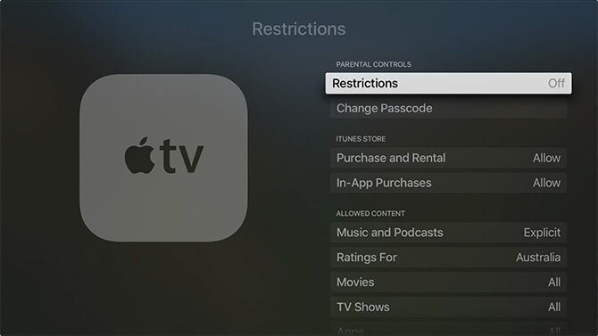 Kako nastaviti in uporabljati Apple TV omejitve za Apple TV 1