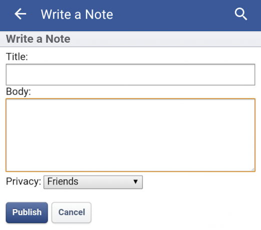 Facebook-Notes-urejevalnik besedil