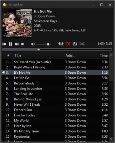 MusicBee: vaš zmogljiv, vendar preprost, vsestranski upravitelj glasbe [Windows] MusicBee Compact Player View