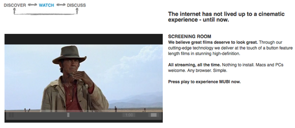Mubi - družabno omrežje za gledanje spletnih filmov za brezplačno gledanje filmov na MUBI