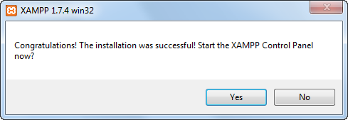 xampp-start spletni strežnik Windows
