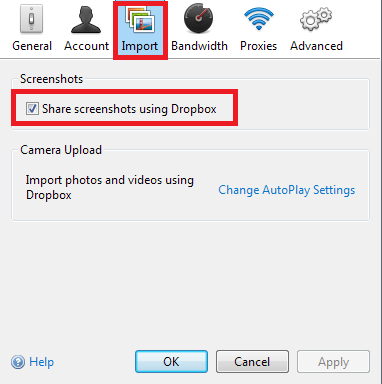 Kako shraniti posnetke zaslona neposredno v Dropbox skupni zaslon posnetkov zaslona