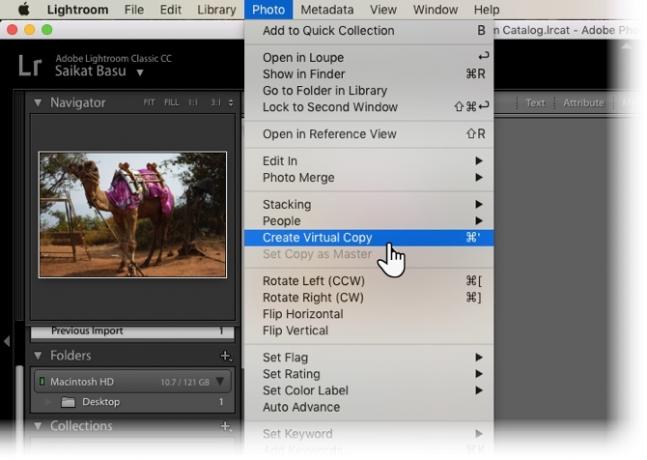 Lightroom - ustvarite virtualno kopijo
