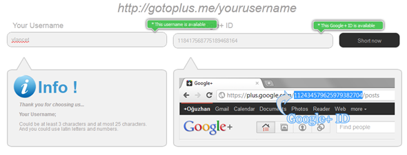 google plus uporabniško ime