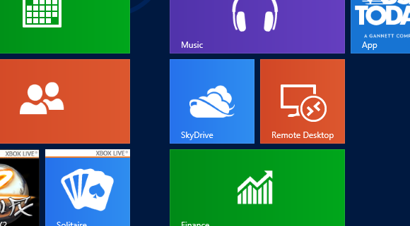 Ploščico SkyDrive najdemo na začetnem zaslonu sistema Windows 8