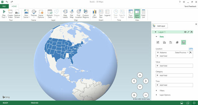 Excel 2016 - 3D Map