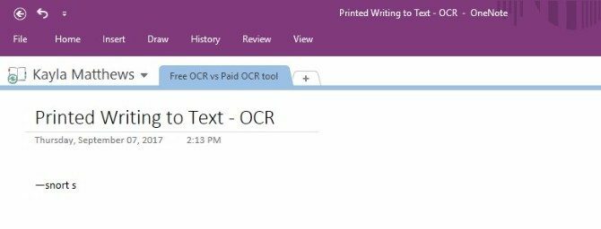 Onenote optično prepoznavanje znakov