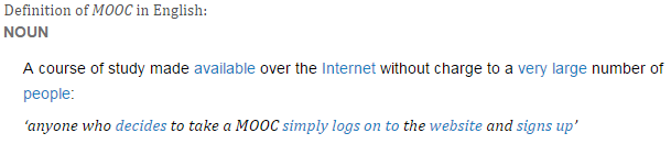 Opredelitev MOOC