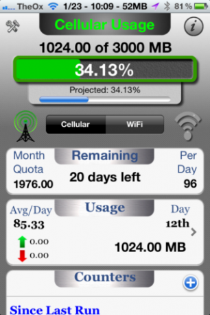 Uporabite Master Data za spremljanje uporabe podatkov vašega iPhone [iOS, brezplačno za določen čas] 2013 01 23 10