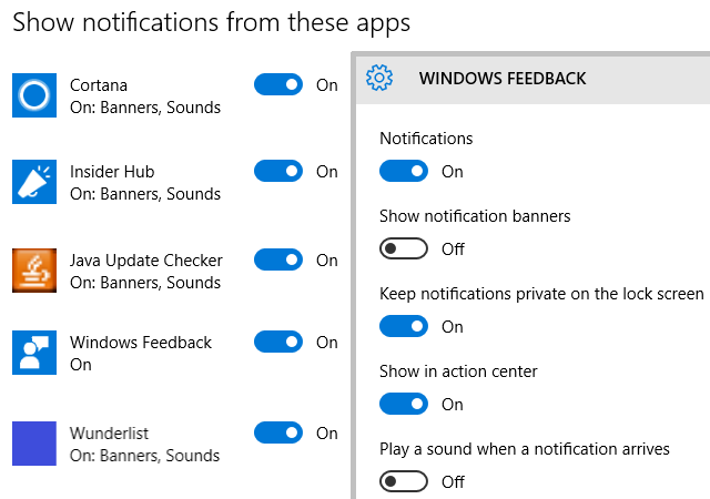 Nastavitve obvestil v sistemu Windows 10