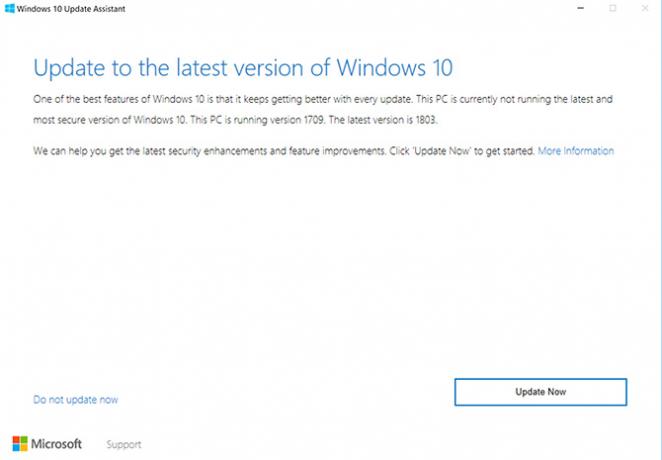 Kako ročno prenesti sistem Windows 10 Update Update Assistant 1