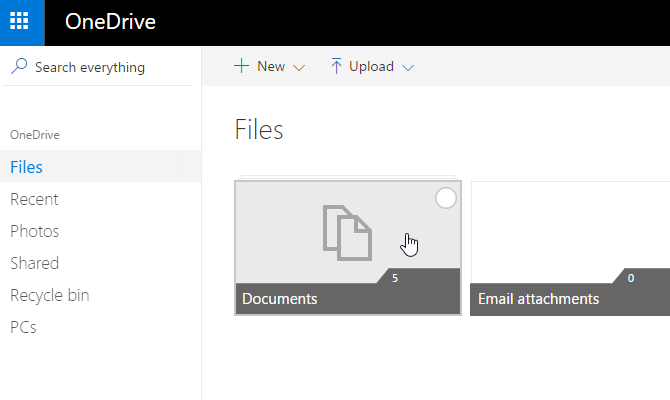 izberite onedrive dokumente