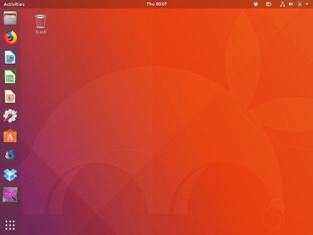 Ubuntu 17.10 z namiznim okoljem Ubuntu