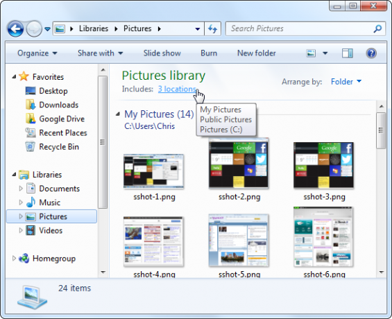 kako delujejo knjižnice Windows 7