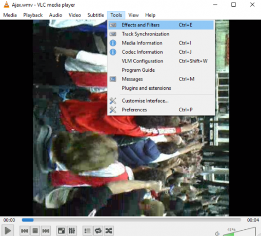 Kako zasukati video datoteke v računalniku z učinki Mac in PC vlc 554x500