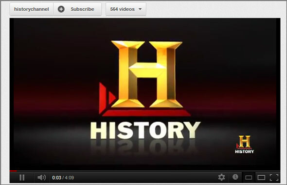 kanal zgodovine youtube